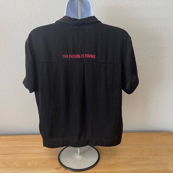 The future is femme, a satin blouse by Kendal and Kylie. - Picture 1 of 3